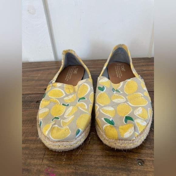 Toms 7W lemon slip on flats shoes espadrilles - Picture 2 of 6